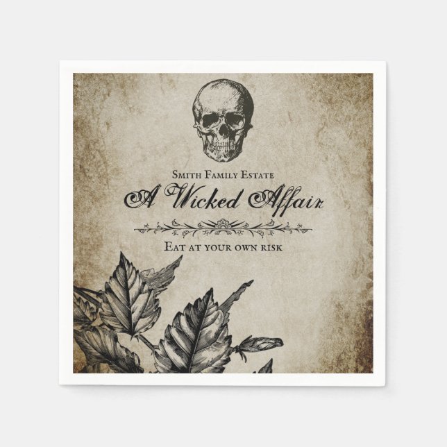 Serviette En Papier Halloween de l'affaire de Wicked - Papier Napkins (Devant)