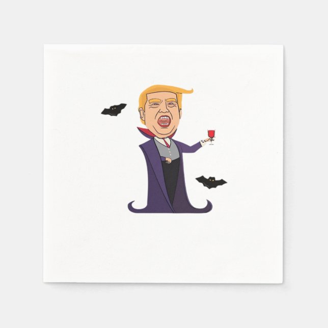 Serviette En Papier Halloween Dracula Funny (Devant)