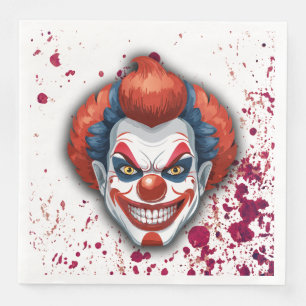 Serviette En Papier Halloween du Carnaval de Clown déplaisant