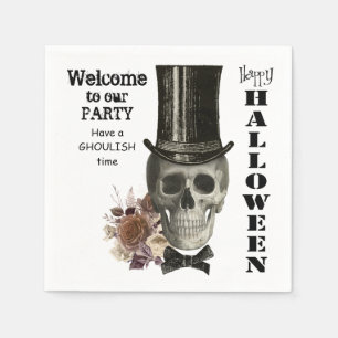 Serviette En Papier Halloween du crâne du haut