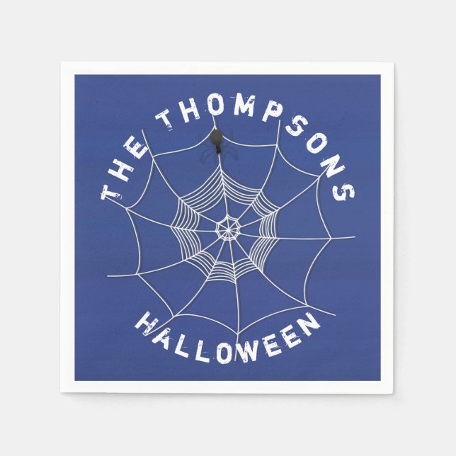 Serviette En Papier Halloween Éffrayant effrayant mignon araignée Web (Devant)