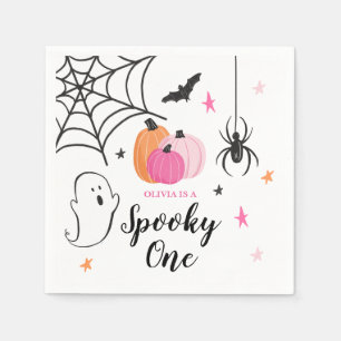 Serviette En Papier Halloween Éffrayant ONE 1ER Anniversaire Citrouill