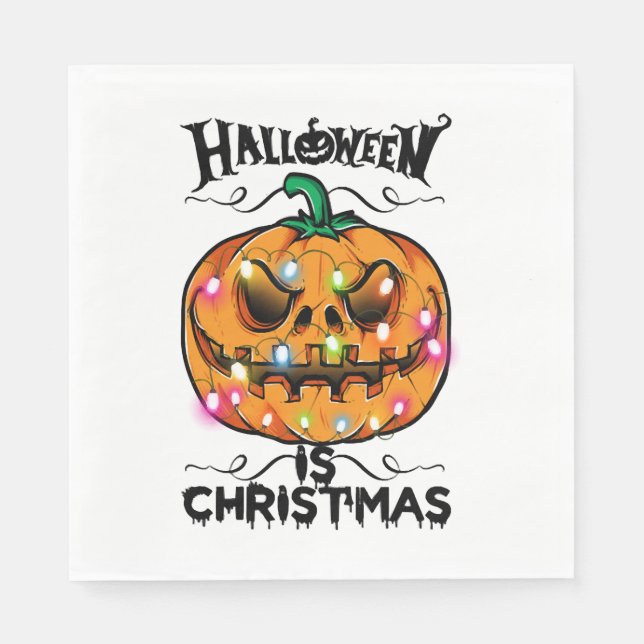 Serviette En Papier Halloween est Noël (Devant)