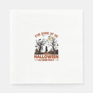 Serviette En Papier Halloween est tous les jours Sorcière Silhouette P