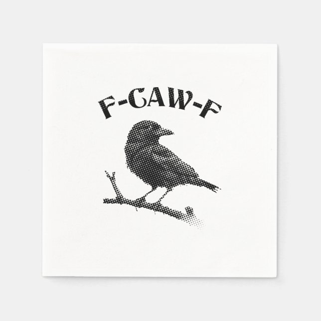 Serviette En Papier Halloween F-CAW-F du Corbeau (Devant)