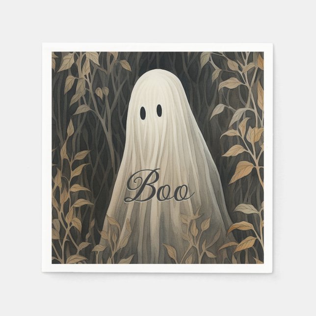 Serviette En Papier Halloween fantôme gothique (Devant)