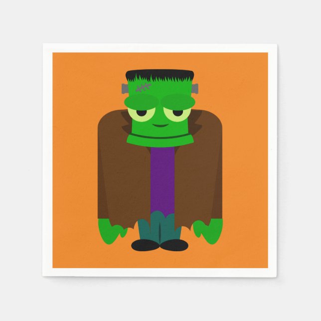 Serviette En Papier Halloween Frankenmonster (Devant)