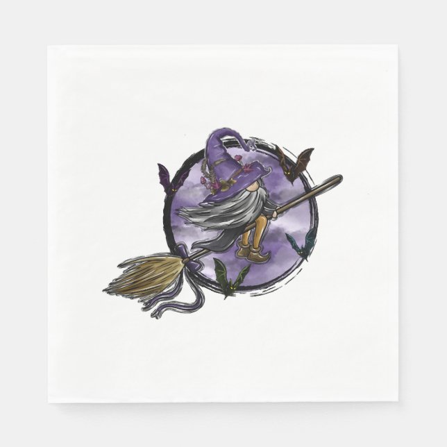 Serviette En Papier Halloween Gnome (Devant)