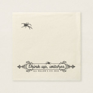 Serviette En Papier Halloween gothique   Boire des sorcières