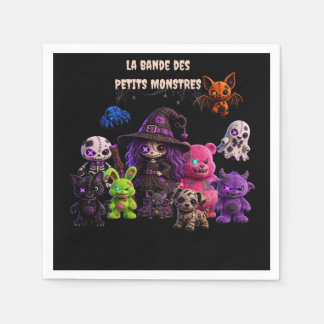 Serviette En Papier Halloween - La Bande des Petits Monstres