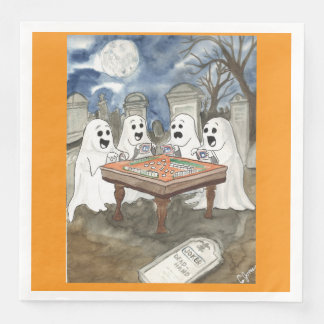 Serviette En Papier Halloween Mahjong