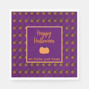Serviette En Papier Halloween minuscules citrouilles orange tour ou tr