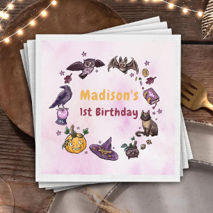 Serviette En Papier Halloween sorcière Anniversaire