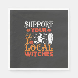 Serviette En Papier Halloween Soutenez Vos Sorcières Locales Graphique