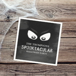 Serviette En Papier Halloween Spooktacular Éffrayant fantôme yeux