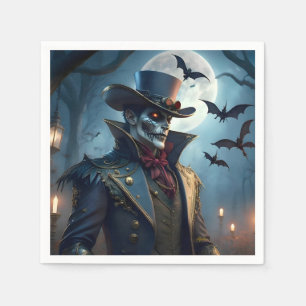 Serviette En Papier Halloween Steampunk Southern Gentleman Zombie