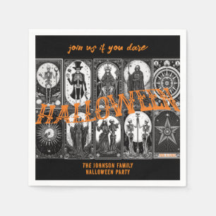 Serviette En Papier Halloween Tarot Orange Cosplay Spooktacular Party