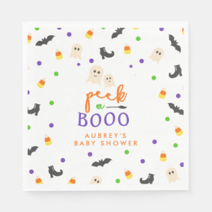 Serviette En Papier Halloween thème peek a boo baby shower