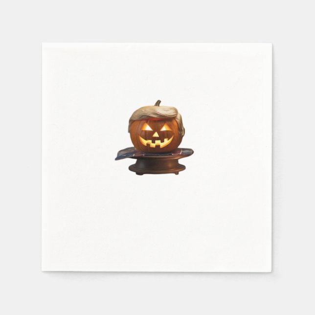 Serviette En Papier Halloween, Trumpkin Citrouille, Rendre Halloween g (Devant)