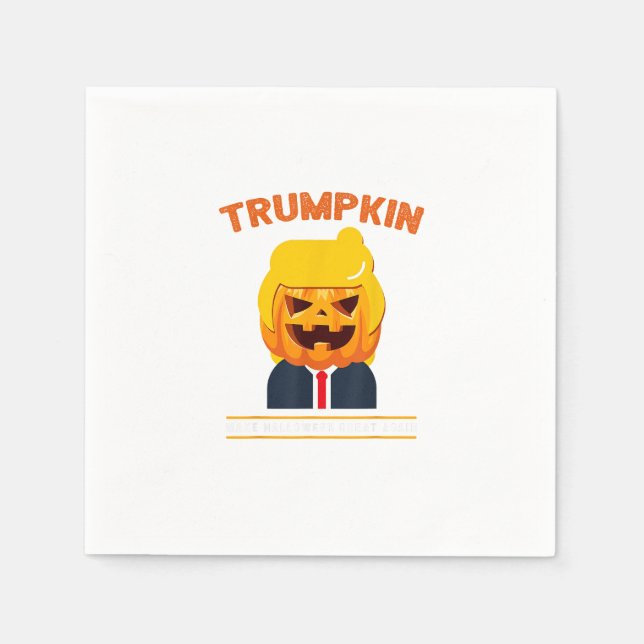 Serviette En Papier Halloween Trumpkin drôle Citrouille Halloween (Devant)