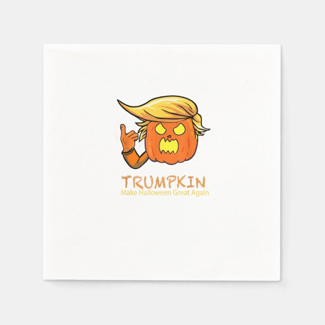 Serviette En Papier Halloween Trumpkin drôle - Design de costume class (Devant)