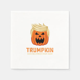 Serviette En Papier Halloween Trumpkin Funny - Éffrayant Slogan parodi