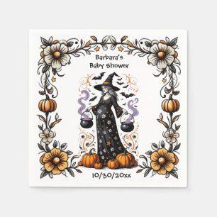 Serviette En Papier Halloween Twins Baby shower Pregnant sorcier