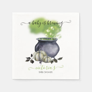 Serviette En Papier Halloween Un bébé est en train de brasser le Bab