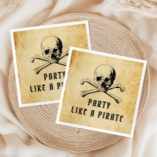 Serviette En Papier Halloween vintage Pirate Party