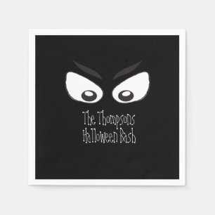 Serviette En Papier Halloween Whimsical Simple Cute Oeil Fantôme