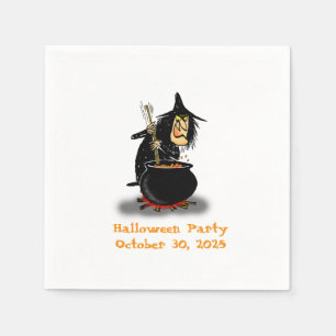 Serviette En Papier Halloween Witch et Caldron