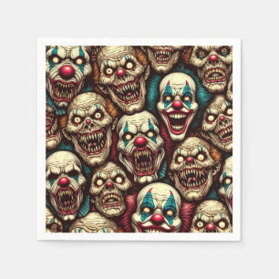 Serviette En Papier Halloween Zombie Clown Déplaisant éffrayant