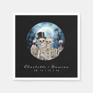 Serviette En Papier Hallowen Gothic Skuls Tarot Le Mariage des amoureu