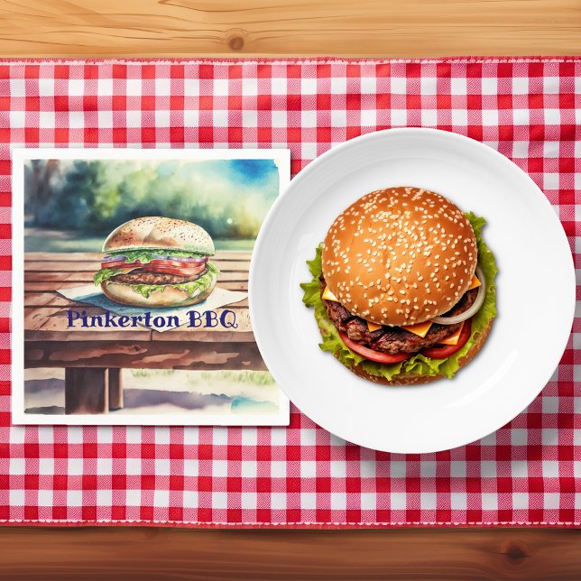 Serviette En Papier Hamburger personnalisé (Créateur téléchargé)