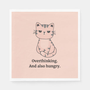 Serviette En Papier Hangry Cat