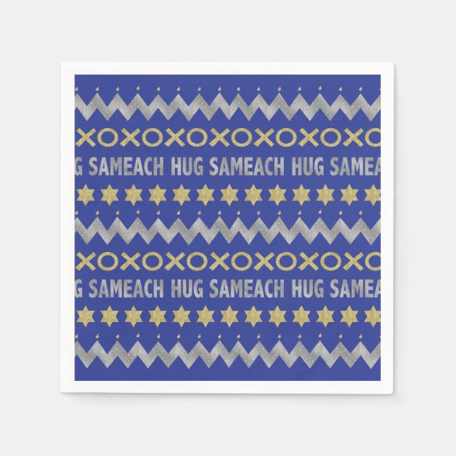 Serviette En Papier Hanoukka Hug Sameach (Devant)
