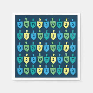 Serviette En Papier Hanukkah Dreidel Party Napkins