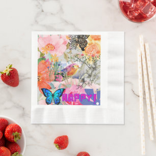 Serviette En Papier Happy Flower Power