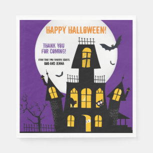 Serviette En Papier Happy Halloween Haunted Maison Vampire Bat Napkin