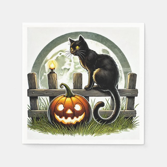 Serviette En Papier Happy Halloween Napkins (Devant)