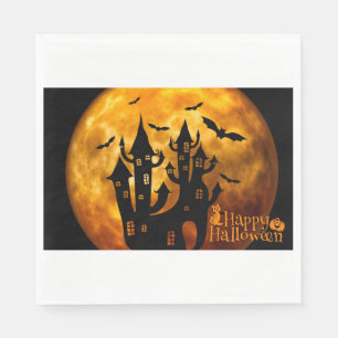 Serviette En Papier Happy Halloween (Pleine lune)