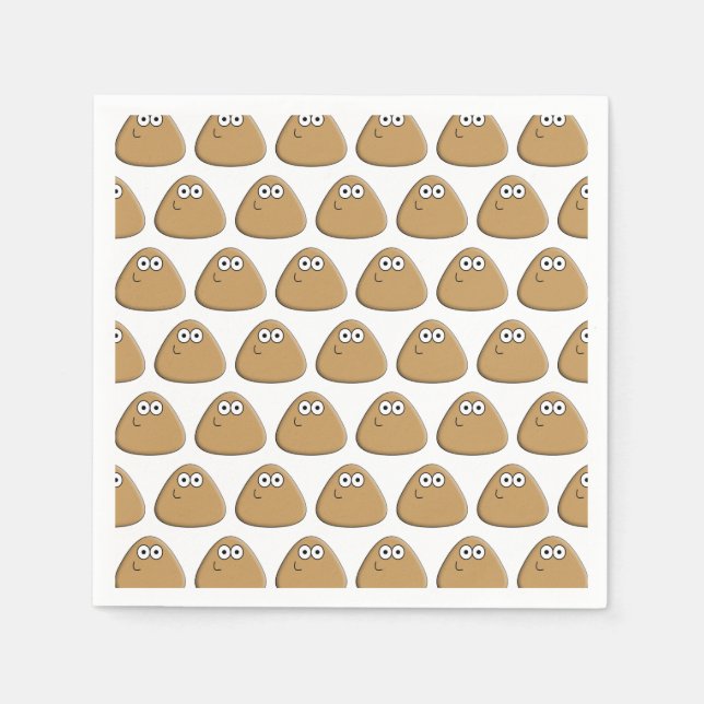 Serviette En Papier Happy Pou - Napkin (Devant)