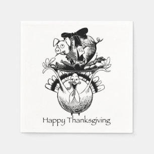 Serviette En Papier Happy Thanksgiving