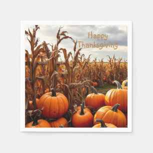 Serviette En Papier Happy Thanksgiving