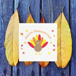 Serviette En Papier Happy Thanksgiving