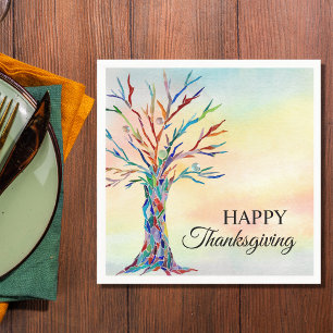 Serviette En Papier Happy Thanksgiving