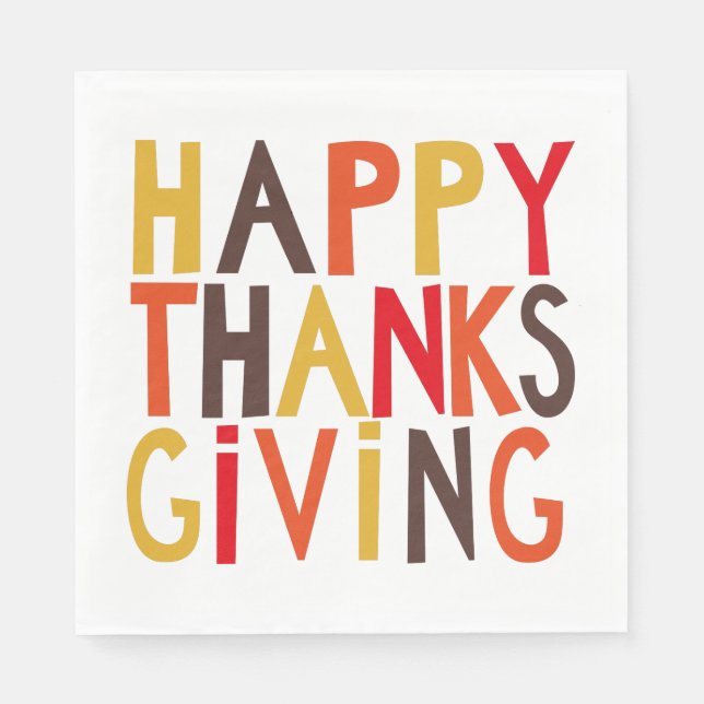 Serviette En Papier Happy Thanksgiving! Paper Cup (Devant)