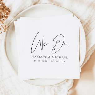 Serviette En Papier HARLOW minimaliste moderne nous faisons Mariage
