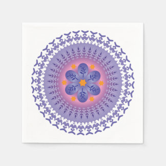 Serviette En Papier Harmonie colorée Mandala Energy Wheel Flower