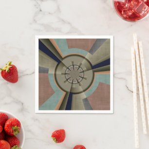 Serviette En Papier Harmonie de couleurs abstraites modernes Art graph